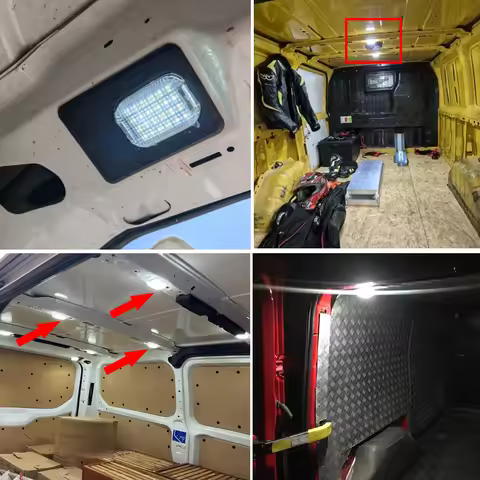 2PC For Ford E-Transit 2022-2024 Transit Connect 2014-2023 For Ford Transit Custom LED Interior Carg