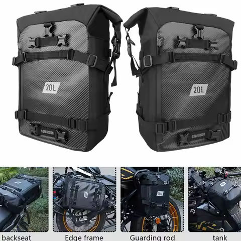 Motorcycle Top Box Bag Waterproof Cycling Backpack 6L-8L 10L 20L 30L Motor Side Saddle Pack Travel L