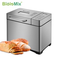 Biolomix 19-in-1 Automatic Bread Maker 304 Stainless Steel with Automatic Crumb Drawer