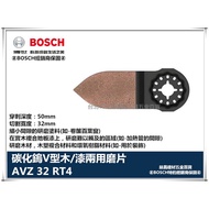 【台北益昌】德國 BOSCH 魔切機配件 AVZ 32 RT4 碳化鎢V型木/漆兩用磨片