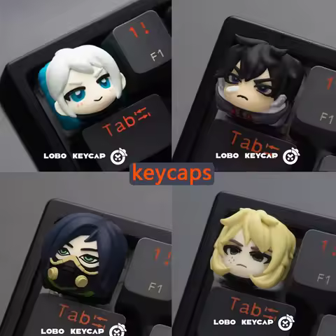 Valorant Keycap Resin Customized Q-Version Jett Keycap Peripheral Character E-Sports Accessories Mec