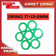 KARET SEAL O RING ORING 17×13×2MM STIK KONEKTOR 18MM NEPEL POMPA DC