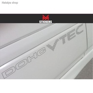 ◑2 PCS HONDA I VTEC DOHC CAR STICKER SIDE DOOR CITY CIVIC ACCROD JAZZ CRV CRZ HRV FIT GM6 FK8 FC FB 
