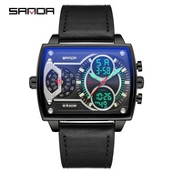 fossil watch Sanda New Product6032Harajuku Style Electronic Watch Silicone Fashion Trendy Unique Creative Skull Cool Men