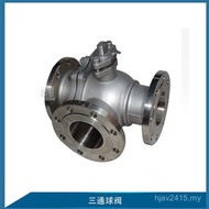 Manual Flange Tee L Type Ball Valve Tee Stainless Steel Ball Valve Q45F Q44F Valve T Type Flange Cas