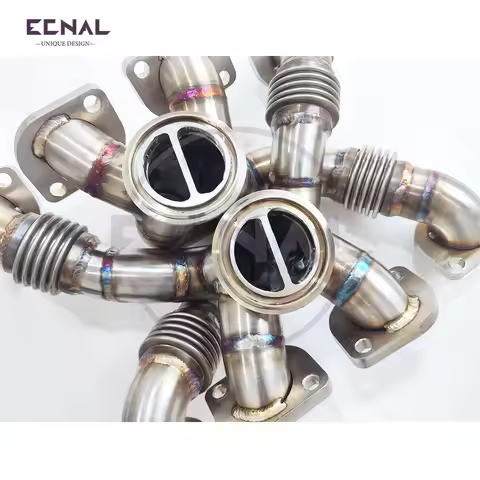 Ecnal Exhaust Manifold Double-channel Design High Quality 304 Stainless Steel Sport Exhaust Pipe for