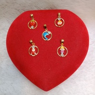 Cat doll pendant, 375 (8k) gold