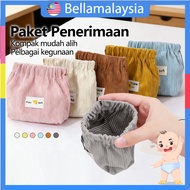 Bella Beg Shrapnel Korduroi Storage Bag Solid Color Corduroy Mini Travel Portable Cosmetic Coin Pouc