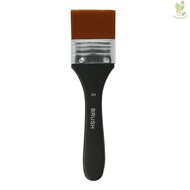 TGM  1pc Professional Flat Paint Brush Nylon Trim Art Paintbrush Wooden Handle for Gesso Stains Glue