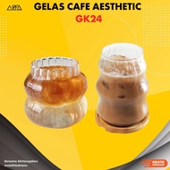 GK24 Aesthetic Stripe Cafe Glass