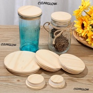 CLEARGLOW Wood Lids Various Sizes Bottle Sealing Caps Compatible Canning Storage