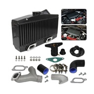 Top-Mount Intercooler Pipe Hose Kit For 08-20 Subaru WRX STI EJ255 EJ257+BOV Black
