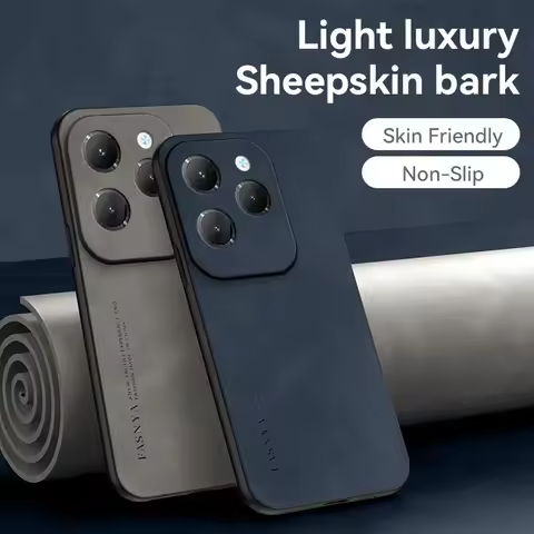 Case for Tecno Spark 20 Pro Luxury Leather Silicone Protection Heat Dissipation Frosted Phone Cover 