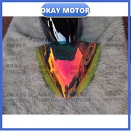 SMOKE / OREN / BLUE / BLUE GOLD / PURPLE BLUE / GREEN BLUE  ( crystal) helmet TOPI ARC RITZ VISOR SI