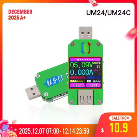 RD UM24 UM24C APP USB 2.0 LCD Display Voltmeter ammeter battery charge voltage current meter multime