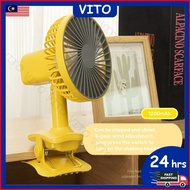 1200mAh Auto-Rotate Table Fan USB Rechargeable Mini Stroller Fan Baby Clip Fan Portable Cooling Fan