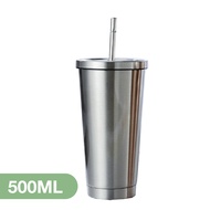 [HOT CNHKFHGV 127] Tumbler with Straw Bottle Stainless Steel Water Bottle 500ml | Tumbler with Straw