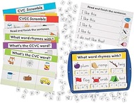 Fun Express CVC,Cvcc, & Ccvc Magnet Activity Set - 67 Pieces - Educational and Learning Activities f