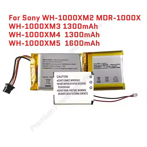Replacement Wireless Headset Battery For Sony WH-1000XM4 XM4 WH-1000XM3 XM3 WH-1000XM5 XM5 723741 MD