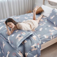 輕柔針織5尺標準雙人全鋪棉床包枕套組(多款任選)厚床包舖棉冬包