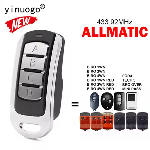 Suitable For ALLMATIC FOR4 TECH3 / BRO OVER / MINI PASS BRO1WN BRO2WN BRO4WN Garage Door Openers 433