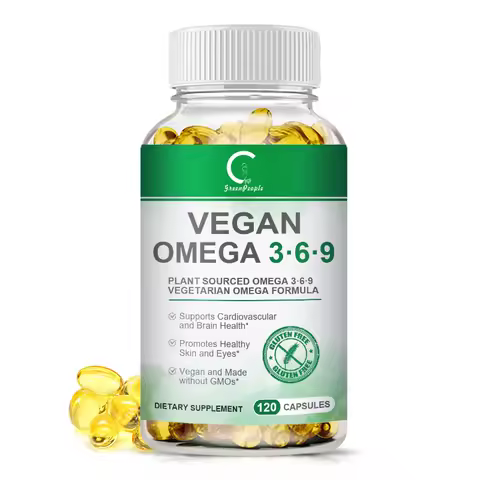 GPGP GreenPeople Vegan Formula Omega 3-6-9 Capsule Support Cardiovascular and Brain Health Quick Rel