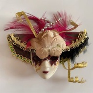 義大利威尼斯 歌劇魅影 面具 面罩 紀念品花紋裝𥔵吸飾品 @c461