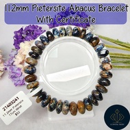 [Singapore In-Stock] 11.2mm Pietersite Abacus Bracelet with Certificate 彼得石盘珠手串21403241