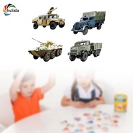 chulisia 4 Pieces 4D Miniature and Truck Models Assembly Ornament Desk Decor Vehicles