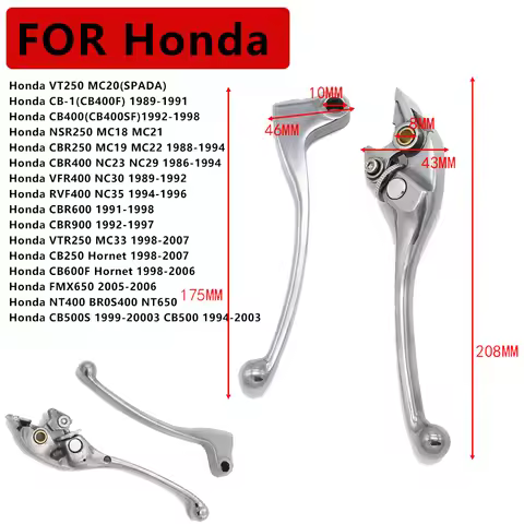 Motorcycle Brake Clutch Levers For Honda VT250 MC20 CB-1 CB400 CBR600 CBR900 VTR250 MC33 CB250 CB600