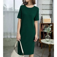 . Sn - Pyeon Midi Dress / Casual Dress - Short Sleeve Premium Fine Knit H-4