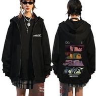 Rock Band Gorillaz Demon Days Eyes Graphic Zipper Hoodie Men Hip Hop Zip Up Jacket High Street Metal