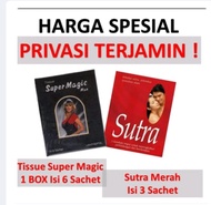 PAKET TISSUE SUPER MAGIC MAN (6pcs) + SUTRA (3pcs) untuk Pria Dewasa privasi terjamin
