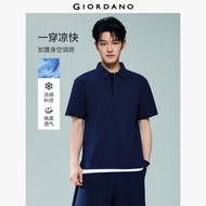 GIORDANO Men Polo Shirts Cooling Contrast Detail Polo Shirts Short Sleeve Regular Fit Fashionable Ca
