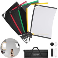 NEEWER 5 in 1 Photography Foldable Scrim Flag Kit 45 x 60cm / 60 x 90cm with Carry Bag SF4560F Refle