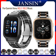 สาย Garmin Venu SQ 2 luxury ceramic and สายรัดสแตนเลสของ สำหรับ garmin Venu Sq smart watch สายนาฬิกา