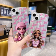 Fashion Barbie Doll Cartoon Feather Laser Phone Case For XIAOMI 11LITE POCO M6 X3 X6 X5 M3 F5 C65 C5