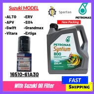 Petronas Syntium 800 10W40 Semi Synthetic SN/CF Engine Oil (4L) + Genuine Suzuki Oil Filter
