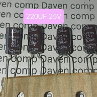 10BUAH ELCO 220UF 25V ELKO 220UF 25VOLT 220 UF 25 VOLT