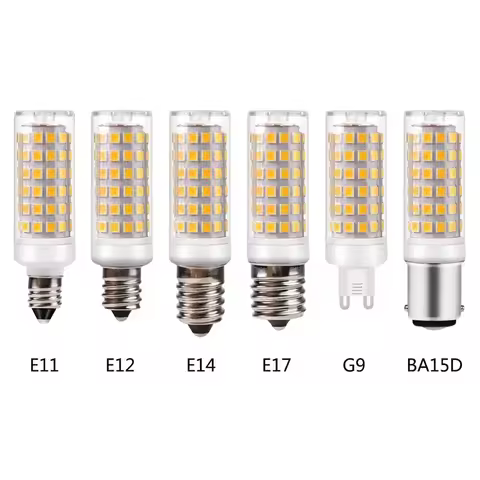 Mini 102 LEDs Corn Bulbs BA15D E11 E12 E14 E17 G4 G9 LEDs Lights 9W Replace 80W Halogen Lamps AC 220