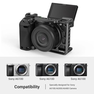 SmallRig DSLR For Sony A6400 Camera Cage Rig with Silicone Handgrip Handle & Cold Shoe for Sony A610