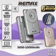 【3C CCC Certified】Remax CX-1 5000mAh Powerbank Magnetic Wireless Power Bank Remax CX-2 10000mAh
