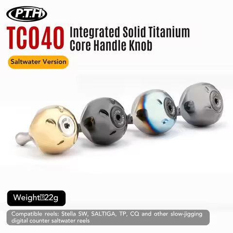 PTH TCO40 One-Piece Solid Handle Knob For Shimano Stella SW, TP, CQ & Daiwa SALTIGA saltwater jiggin