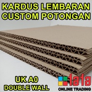 Cardboard or Cardboard Sheet Corrugated Sheet Double Wall Size A0 84.1X118.9 cm