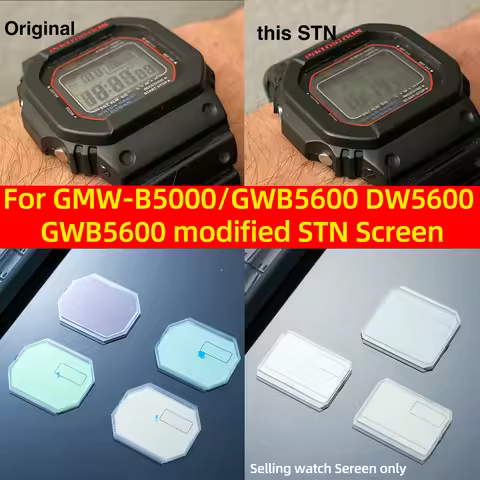 STN LCD Screen For Casio G-Shock DW5600 GWB5600 GWM-B5000 GWM5610 GW5000 Replacement Sereen mod kit 