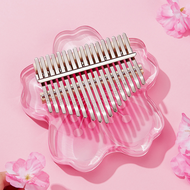 Đàn Kalimba trong suốt cao cấp quà tặng hình hoa đào - Tặng 6 phụ kiện- đã chỉnh âm sẵn- quà tặng