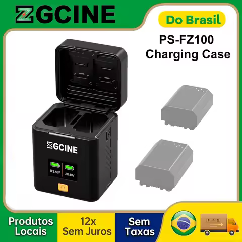 ZGCINE PS-FZ100 Charging Case USB-C PD Fast Dual Charger for SONY NP-FZ100 Battery to Sony A7CII A7R