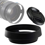 Fotasy 39mm Metal Curved Lens Hood, 39mm Vented Hood, 39mm Lens Hood for Fuji Leica Leitz Panasonic 