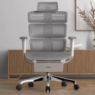 Ergonomic Mesh Fully Synchronized Office Gaming Chair with adjustable Lumbar support and Leg-rest