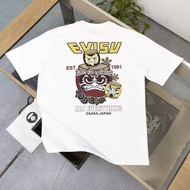 EVISU/God of Fortune 2026 Early Spring New Style Short-Sleeved T-Shirt Men Style Women Couple Style 
